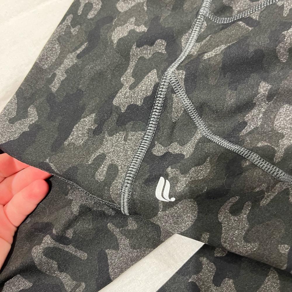 High Waisted Fabletics Charcoal Camo Leggings - image 4